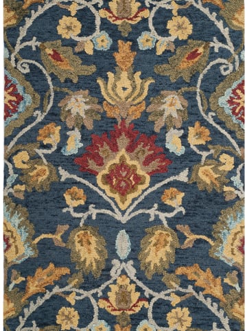 Safavieh Wollen tapijt donkerblauw/geel