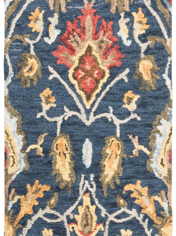 Safavieh Woll-Teppich in Dunkelblau/ Gelb