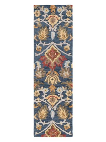 Safavieh Wollen tapijt donkerblauw/geel