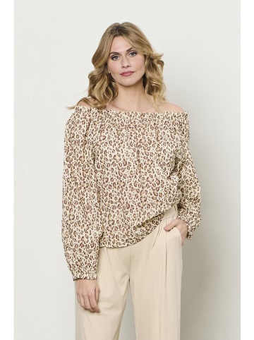 &Co Woman Bluse "Acha" in Weiß/ Camel