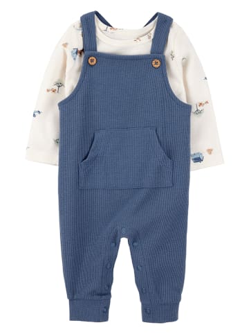 carter's 2tlg. Outfit in Blau/ Creme