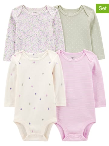 carter's 4-delige set: pakjes lichtroze/crème/kaki