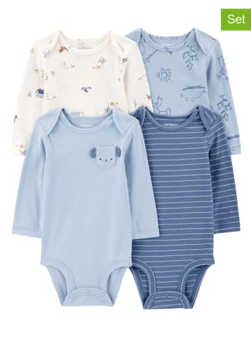 carter's 4-delige set: pakjes lichtblauw/crème/blauw