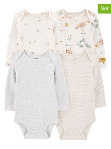carter's 4-delige set: pakjes grijs/crème/beige