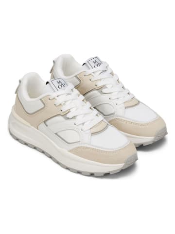 Marc O´Polo Leren sneakers beige/wit