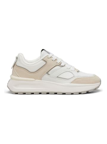 Marc O´Polo Skórzane sneakersy w kolorze beżowo-białym