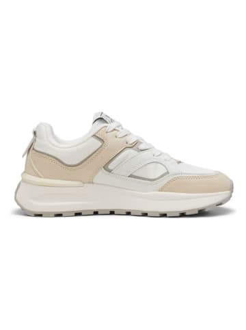 Marc O´Polo Skórzane sneakersy w kolorze beżowo-białym