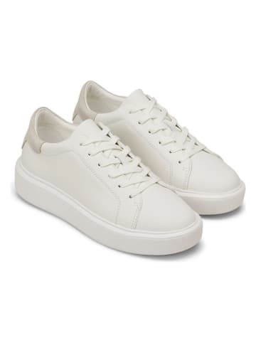 Marc O´Polo Leder-Sneakers in Weiß/ Beige