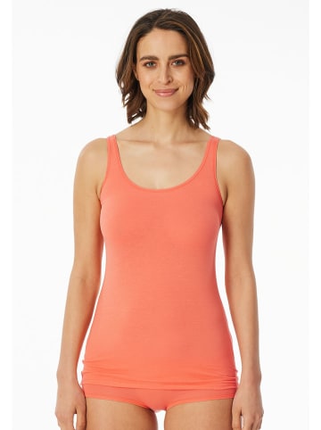 Schiesser 2-delige set: hemdje wit/oranje