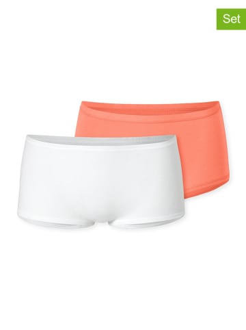 Schiesser 2er-Set: Pantys in Orange/ Weiß