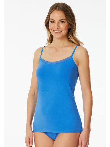 Schiesser 2-delige set: hemdjes wit/blauw