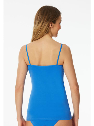 Schiesser 2-delige set: hemdjes wit/blauw