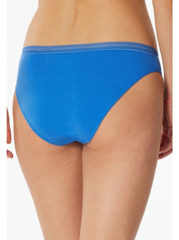 Schiesser 2-delige set: slips blauw/wit