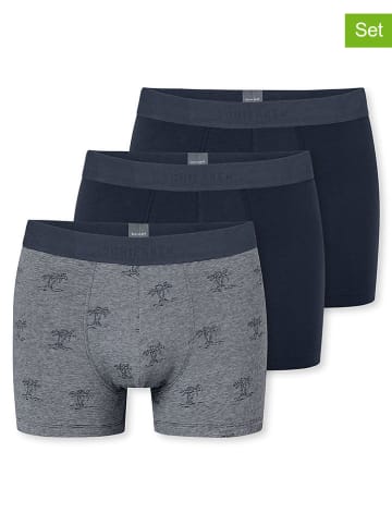 Schiesser 3-delige set: boxershorts donkerblauw/grijs