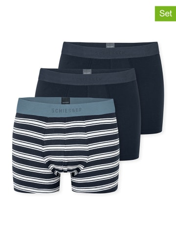 Schiesser 3er-Set: Boxershorts in Dunkelblau