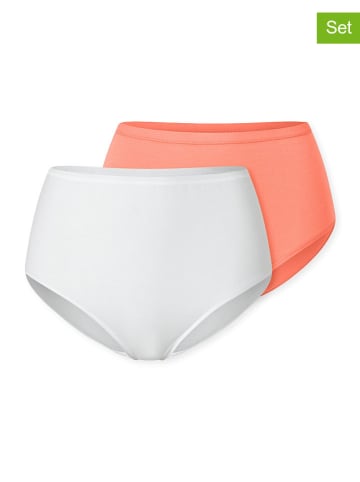 Schiesser 2er-Set: Pantys in Orange/ Weiß