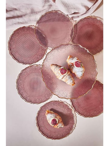 Violeta Home 7tlg.Set: Dessertteller in Rosa/ Gold