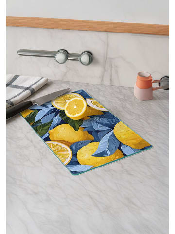 Violeta Home Schneidebrett in Blau/ Gelb - (L)40 x (B)30 cm