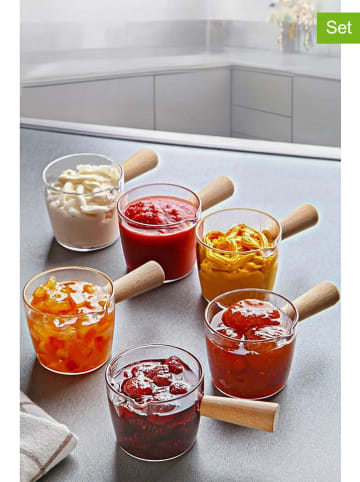 Violeta Home 6-delige set: serveerkommen lichtbruin - 82 ml