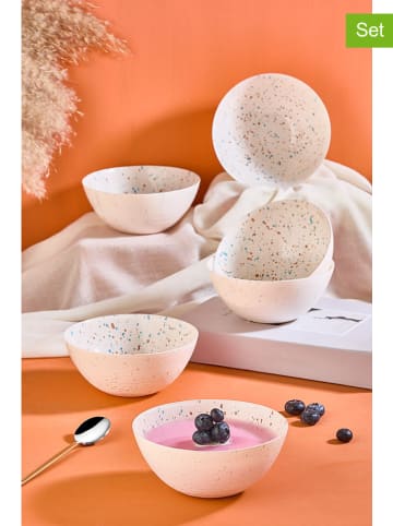 Violeta Home 6er-Set: Schalen in Weiß/ Hellblau - Ø 15 cm