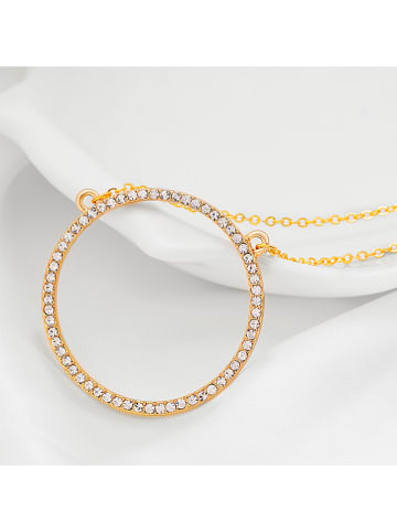 LA CHIQUITA Gold-Halskette "Kate Crystal" mit Kristallen - (L)45 cm