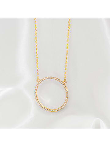 LA CHIQUITA Gold-Halskette "Kate Crystal" mit Kristallen - (L)45 cm
