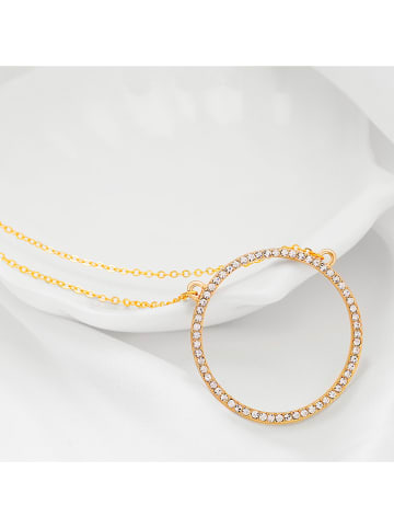 LA CHIQUITA Gold-Halskette "Kate Crystal" mit Kristallen - (L)45 cm