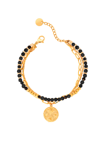 LA CHIQUITA Vergulde armband met kristallen