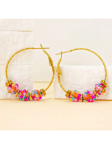 LA CHIQUITA Vergold. Creolen "Disco Steel"