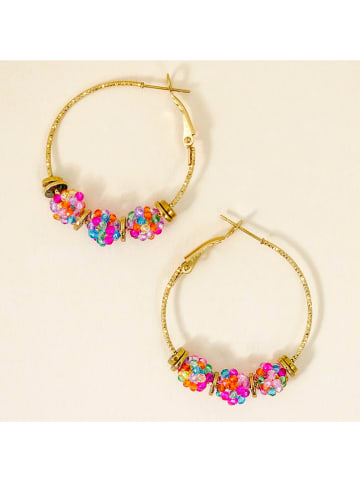 LA CHIQUITA Vergulde creolen "Disco Steel"