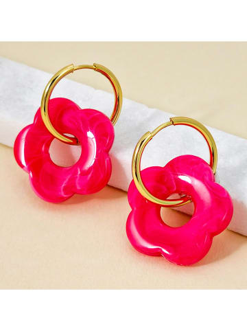 LA CHIQUITA Vergulde creolen "Flower Drunk"