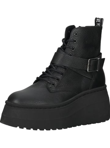 Steve Madden Skórzane botki w kolorze czarnym na koturnie