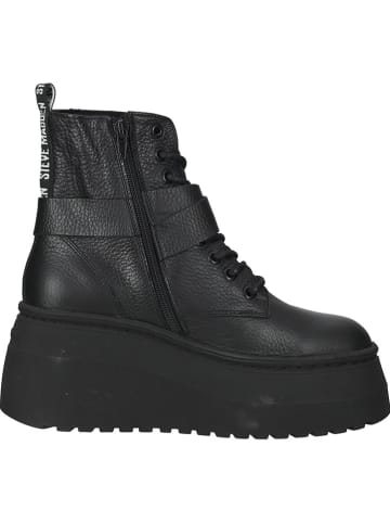 Steve Madden Skórzane botki w kolorze czarnym na koturnie