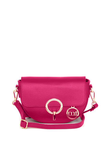 Mia Tomazzi Leren schoudertas "Azario" roze - (B)19 x (H)13 x (D)6 cm
