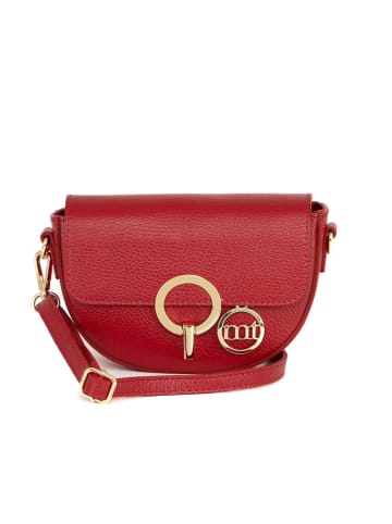 Mia Tomazzi Leren schoudertas "Azario" rood - (B)19 x (H)13 x (D)6 cm