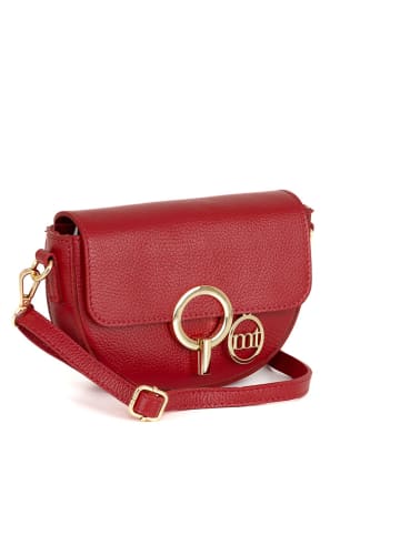 Mia Tomazzi Leren schoudertas "Azario" rood - (B)19 x (H)13 x (D)6 cm