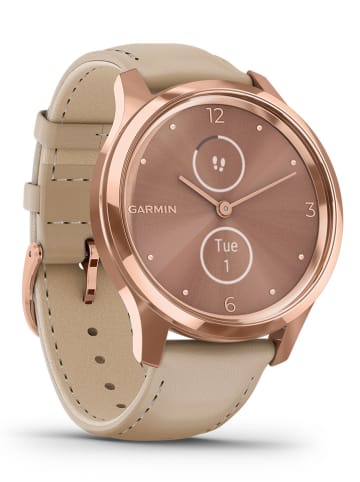 Garmin Hybrid-Smartwatch "Vivomove Luxe" in Beige/ Roségold