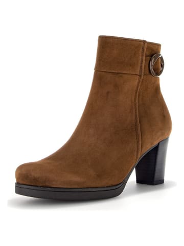 Gabor Leder-Stiefeletten in Hellbraun