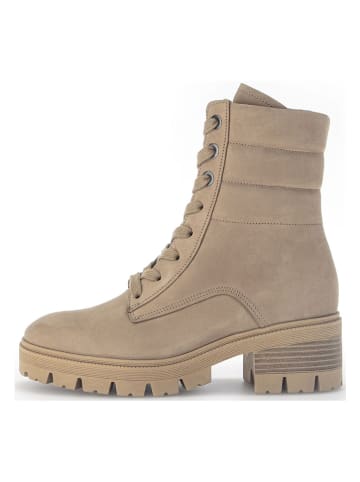 Gabor Leren enkellaarzen beige