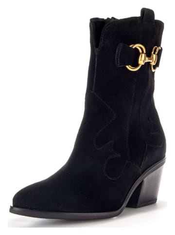 Gabor Leder-Stiefeletten in Schwarz