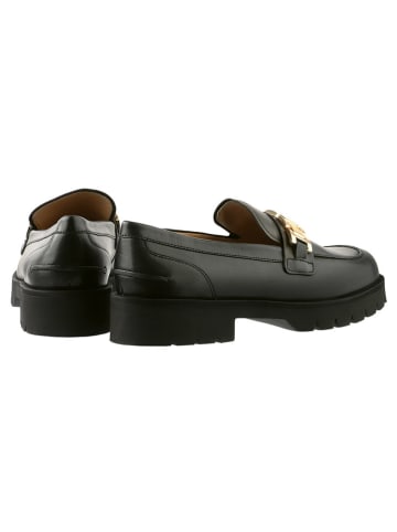 Högl Leder-Mokassins in Schwarz