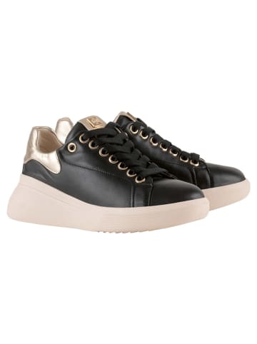 Högl Skórzane sneakersy w kolorze czarnym na koturnie
