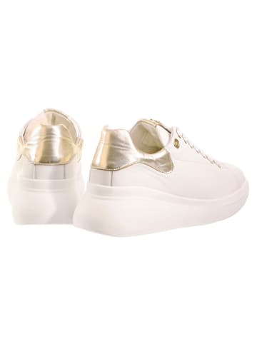 Högl Leder-Keilsneakers in Creme