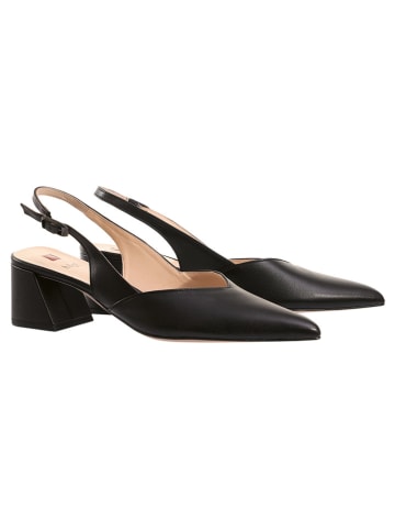 Högl Leder-Slingpumps in Schwarz
