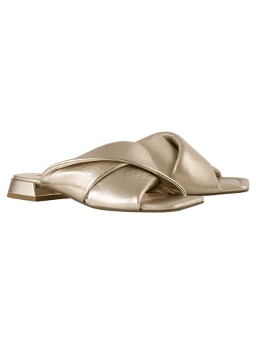 Högl Leder-Pantoletten in Gold