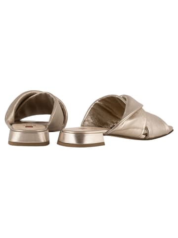Högl Leder-Pantoletten in Gold