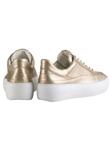 Högl Skórzane sneakersy w kolorze złotym