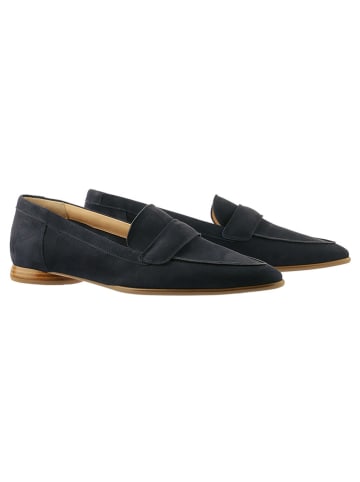 Högl Leren mocassins donkerblauw