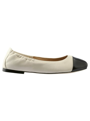 Högl Leder-Ballerinas in Schwarz/ Creme