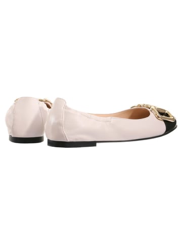 Högl Leder-Ballerinas in Rosa/ Schwarz